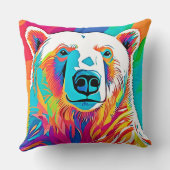 頭鮮やかのアートワーク クッション (裏面)