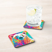 頭鮮やかのアートワーク コースター (右側)