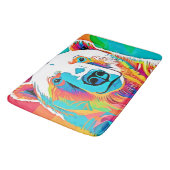 頭鮮やかのアートワーク バスマット (アングル)