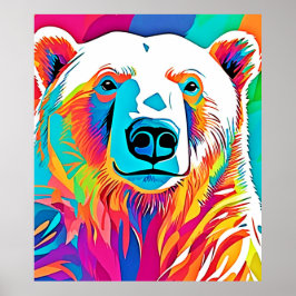 頭鮮やかのアートワーク ポスター