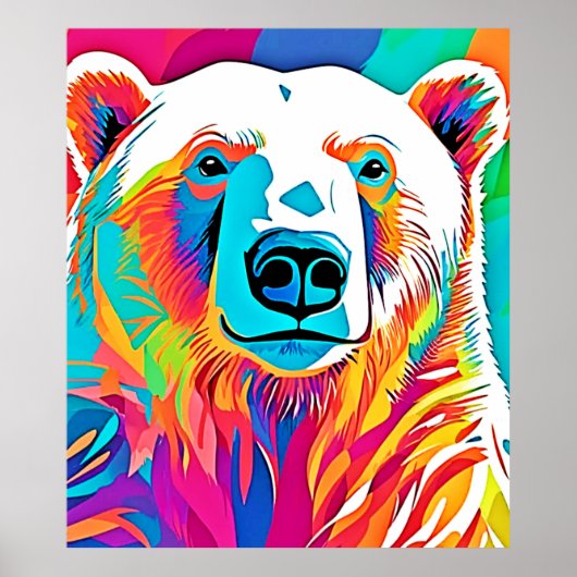 頭鮮やかのアートワーク ポスター (正面)