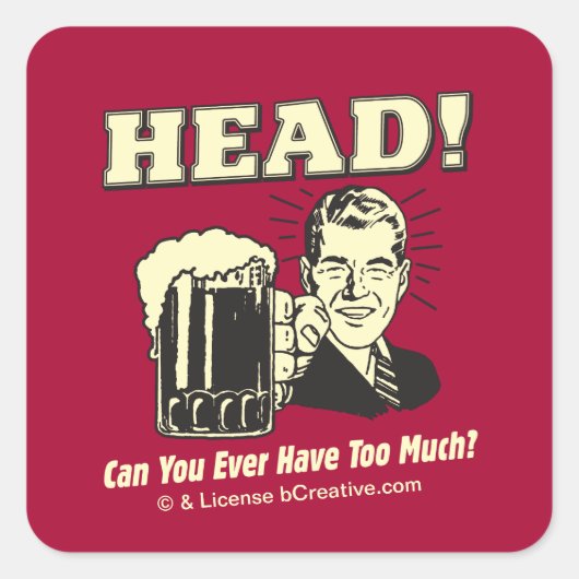 頭：今まで持ち過ぎた事は無い スクエアシール (正面)