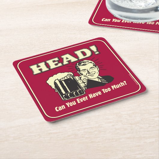 頭:今まで持ち過ぎた事は無い スクエアペーパーコースター (アングル)