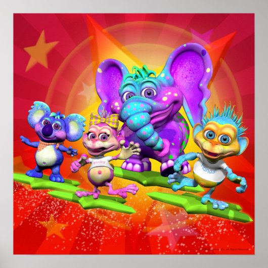 頭、肩、膝、つま先18x18ポスター ポスター (正面)