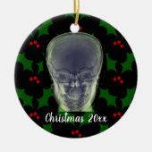 頭X線クリスマス セラミックオーナメント (正面)