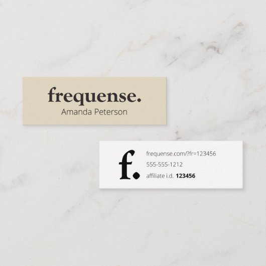 頻度。 スキニー名刺 (正面/裏面)