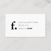 頻度。 名刺 (裏面)