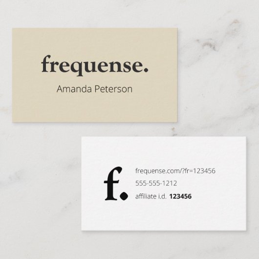 頻度。 名刺 (正面/裏面)