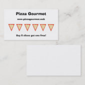 "頻繁な訪問者"の(ピザ切れ)ロイヤリティカード ロイヤリティカード (正面/裏面)