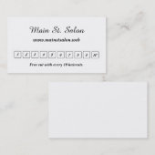 "頻繁な訪問者"の(10の正方形)名刺 ロイヤリティカード (正面/裏面)