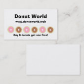 "頻繁な訪問者"の(6つのドーナツ)ロイヤリティカード ロイヤリティカード (正面/裏面)