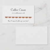 "頻繁な訪問者"の(8つのコーヒーカップ)ロイヤリティカード ロイヤリティカード (正面/裏面)