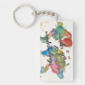 頻繁にさまよわせて下さい、地図引用文の常にさまよわせて下さい キーホルダー (正面)