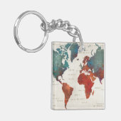 頻繁にさまよわせて下さい、地図引用文の常にさまよわせて下さい キーホルダー (正面左)