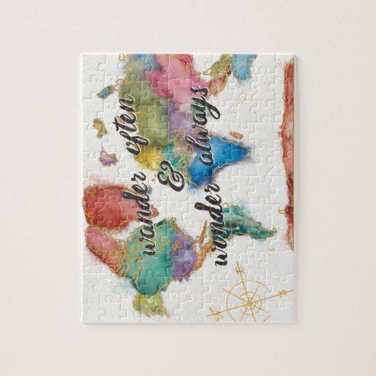 頻繁にさまよわせて下さい、地図引用文の常にさまよわせて下さい ジグソーパズル (縦)