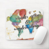 頻繁にさまよわせて下さい、地図引用文の常にさまよわせて下さい マウスパッド (マウス)