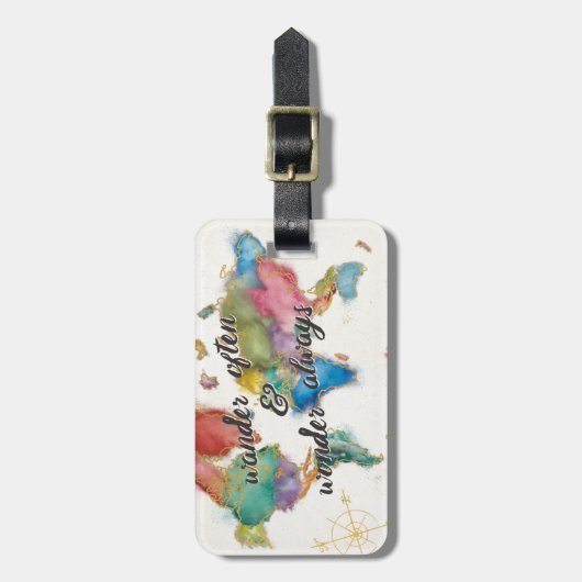 頻繁にさまよわせて下さい、地図引用文の常にさまよわせて下さい ラゲッジタグ (正面縦)