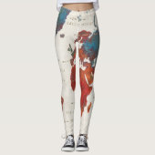 頻繁にさまよわせて下さい、地図引用文の常にさまよわせて下さい レギンス (正面)