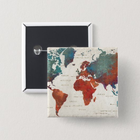 頻繁にさまよわせて下さい、地図引用文の常にさまよわせて下さい 缶バッジ (正面&裏面)