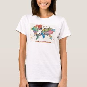 頻繁にさまよわせて下さい、地図引用文の常にさまよわせて下さい Tシャツ