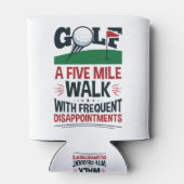 頻繁に失望して5マイル歩くゴルフ 缶クーラー (裏面)