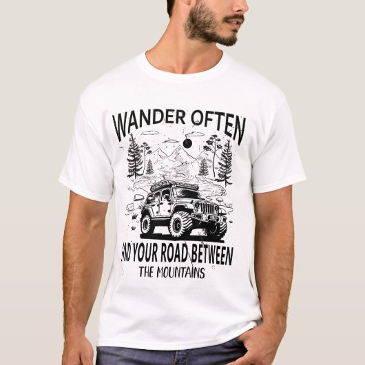 頻繁に旅に出よう Tシャツ (正面)