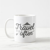 頻繁に旅行する コーヒーマグカップ (左)