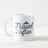頻繁に旅行する コーヒーマグカップ (左)