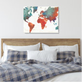 頻繁に移動し、常に引用文でマップ キャンバスプリント (インサイチュ (寝室))