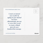 頻繁に訪れる人 ポストカード (裏面)