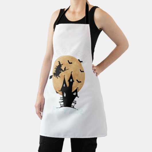 頻繁フライヤーウィッチハロウィーンTシャツパーフェクト エプロン (インサイチュ)