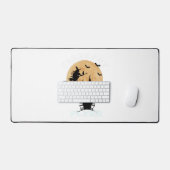 頻繁フライヤーウィッチハロウィーンTシャツパーフェクト デスクマット (キーボード&マウス)