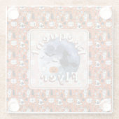 頻繁フライヤーハロウィーンウィッチライディングブロムスティック ガラスコースター (裏面)