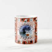 頻繁フライヤーハロウィーンウィッチライディングブロムスティック コーヒーマグカップ (中央)