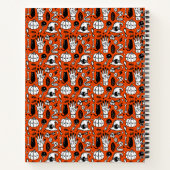 頻繁フライヤーハロウィーンウィッチライディングブロムスティック ノートブック (裏面)