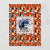 頻繁フライヤーハロウィーンウィッチライディングブロムスティック ポストカード (正面)