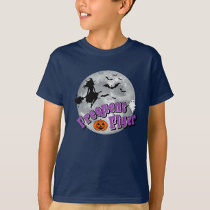 頻繁フライヤーハロウィーンウィッチライディングブロムスティック Tシャツ