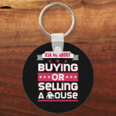 頼の売り買方を不動産仲介業者する キーホルダー (正面)