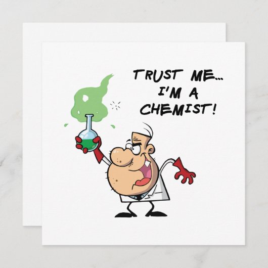 頼むよ、私は化学者 招待状 (正面/裏面)