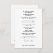 「頼む」詩 エンクロージャーカード (正面/裏面)