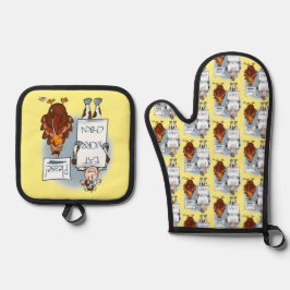 頼む 鍋つかみ&鍋敷きセット