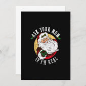 頼もしお母さん実在はSanta Claだ 招待状 (正面/裏面)