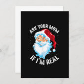 頼もしお母さん実在はSanta Claだ 招待状 (正面/裏面)