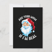 頼もしお母さん実在はSanta Claだ 招待状 (正面)