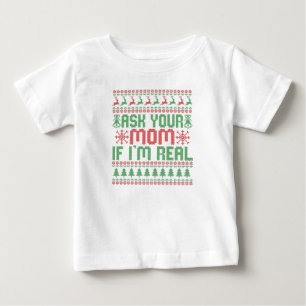 頼もしお母さん私はクリスマス実在サン・プンです ベビーTシャツ