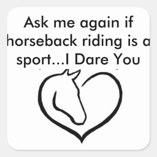 頼もし再び乗馬はスポーツである スクエアシール (正面)