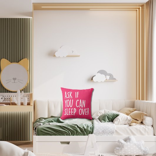 「頼もしPink Kids」で眠れる クッション