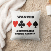 頼りになるブリッジパートナー（カードスーツ）が欲しかった クッション (ブランケット)
