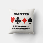 頼りになるブリッジパートナー（カードスーツ）が欲しかった クッション (裏面)