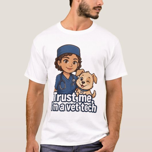 頼れるのは僕だけ 獣医アシスタント Tシャツ (正面)